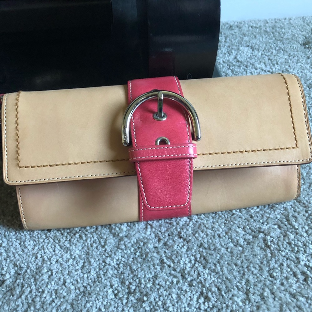 Vintage Coach Leather Clutch